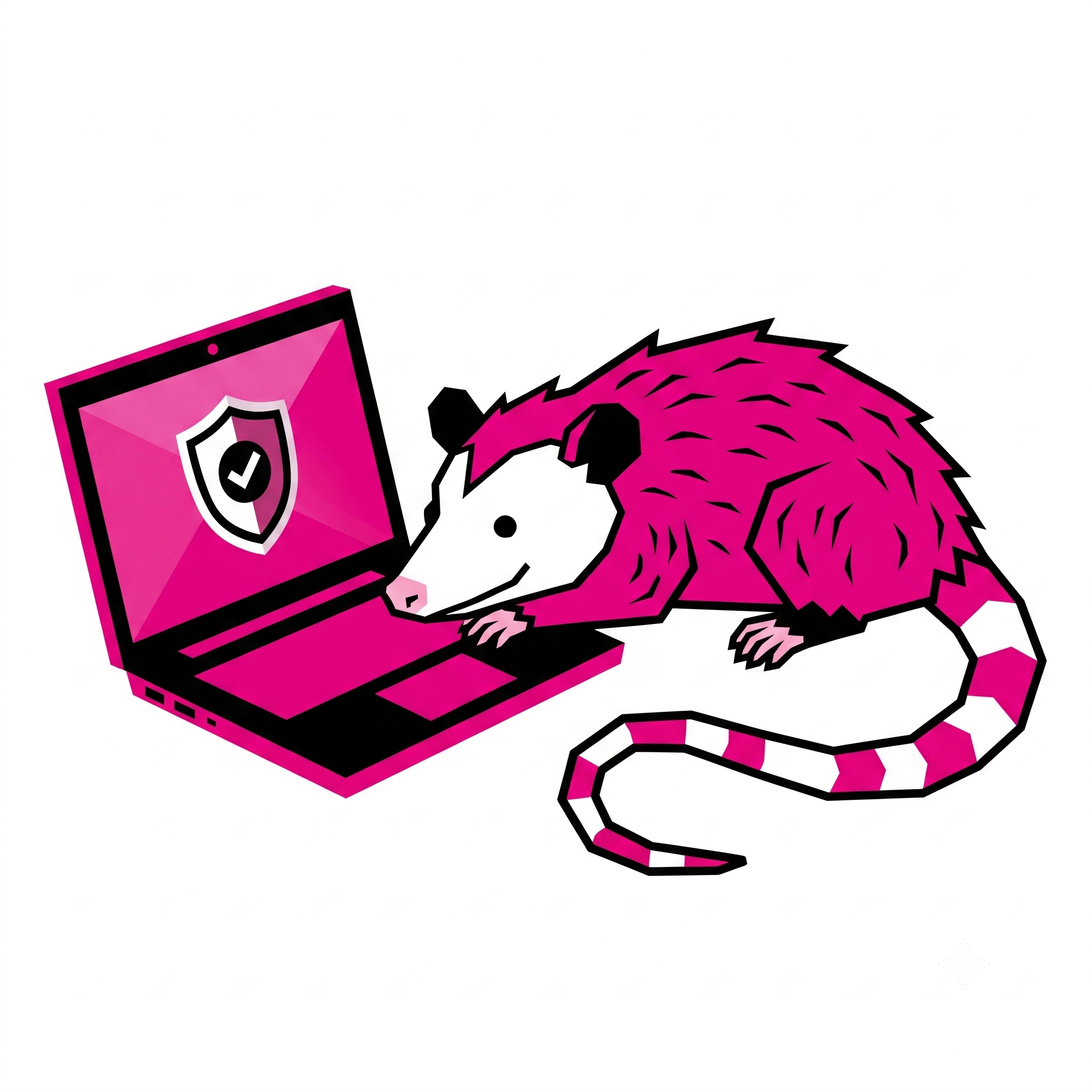Teclado mecánico con teclas blancas y magenta